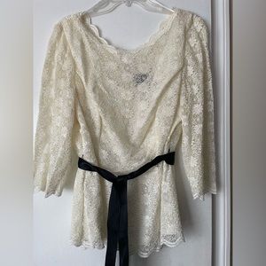 Cream Lace Top